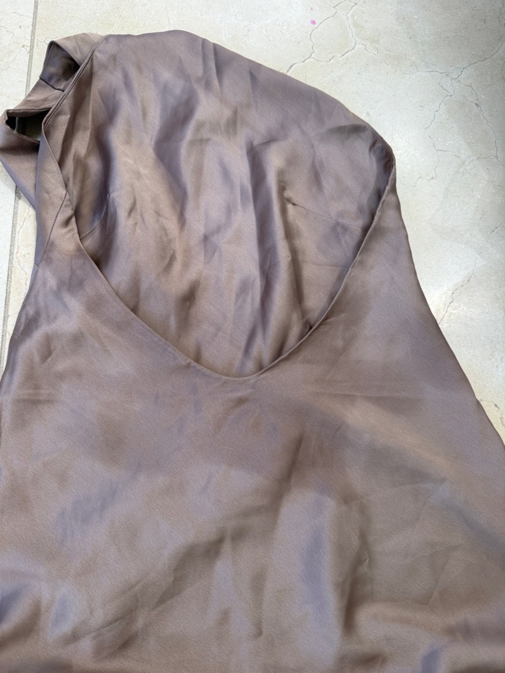 NWOT show me your mumu Lisa Halter Maxi Dress bridesmaid fabric flaw - Picture 5 of 6